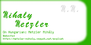 mihaly metzler business card